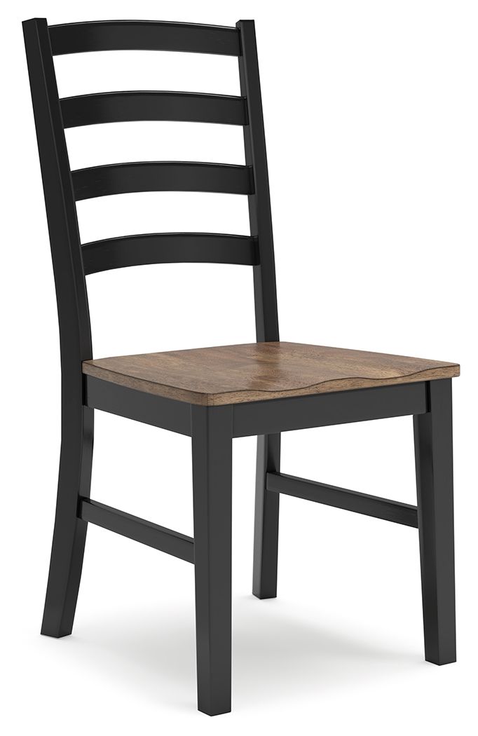Signature Design by Ashley® Wildenauer - Brown / Black - Dining Room Side Chair (Set of 2) | Meri Furniture
