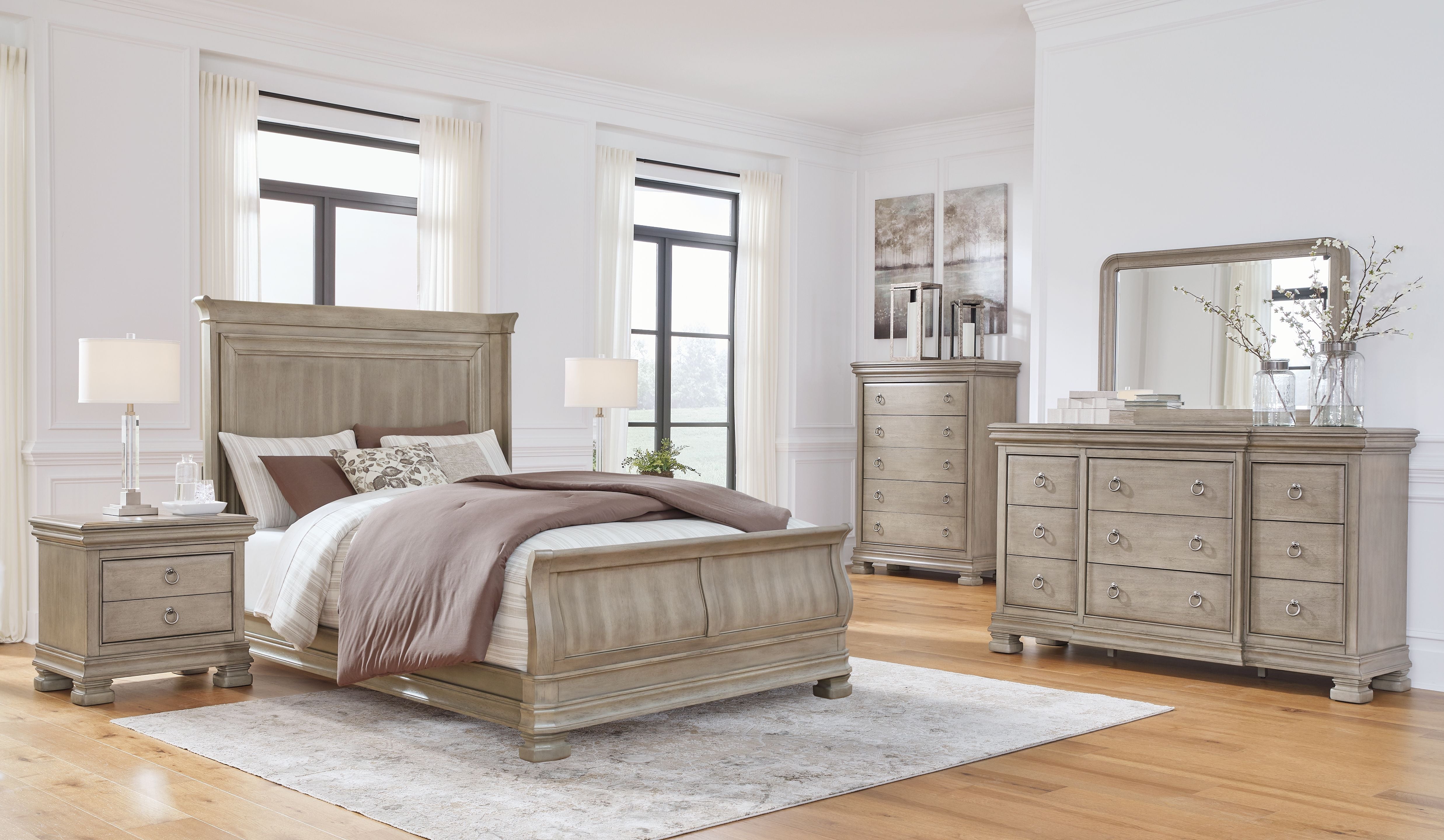 Signature Design by Ashley® Lexorne - Sleigh Bedroom Set | Meri Furniture