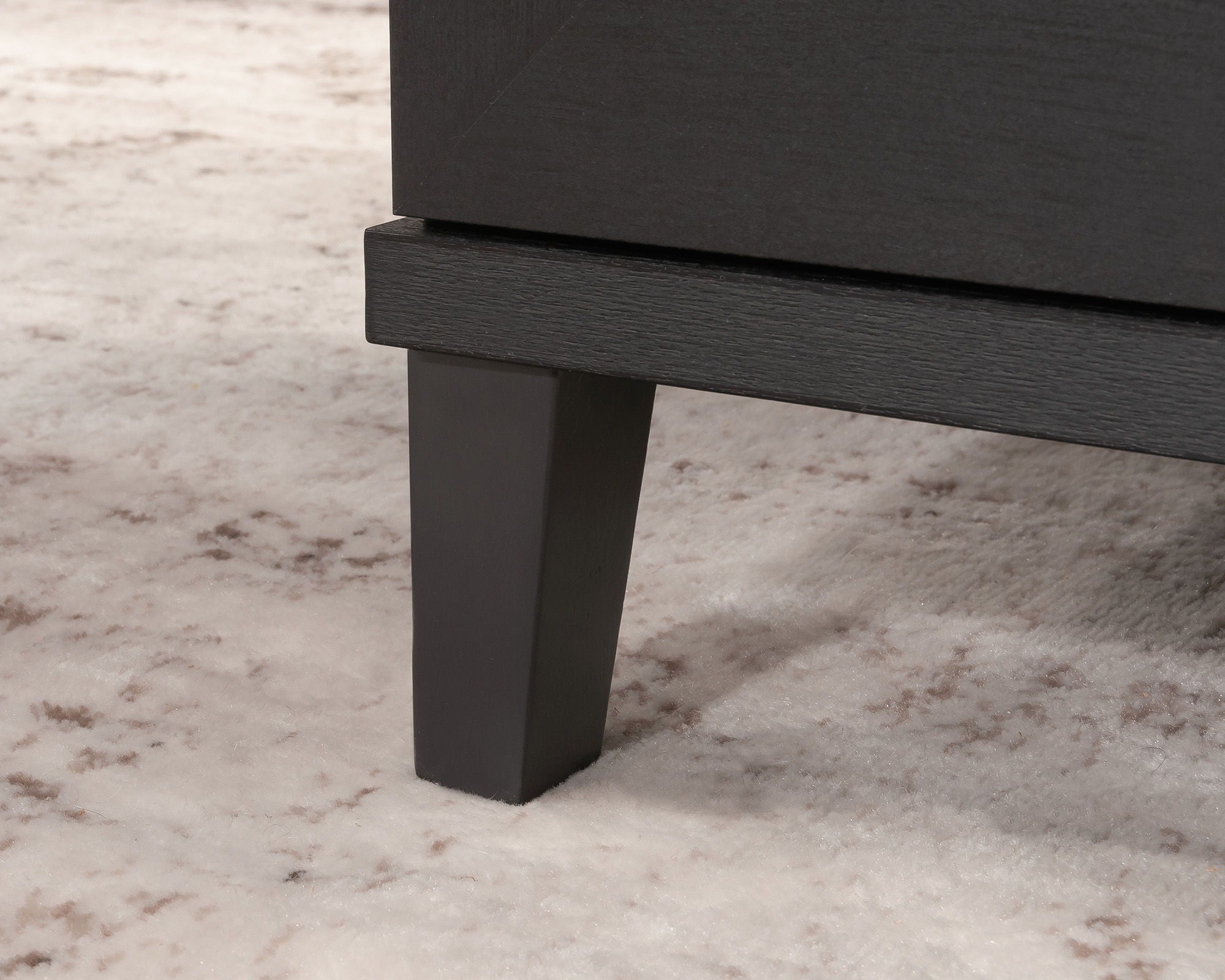 L-Shaped Desk with Drawers in Raven Oak