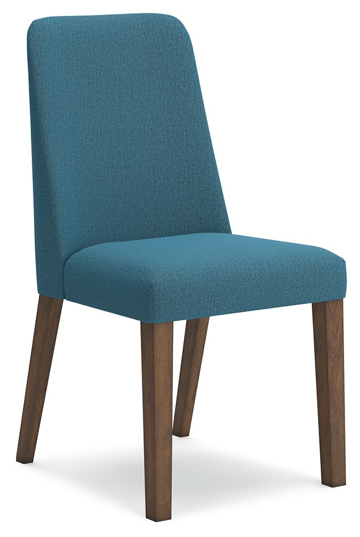 Signature Design by Ashley® Lyncott - Blue / Brown - Dining Uph Side Chair (Set of 2) | Meri Furniture