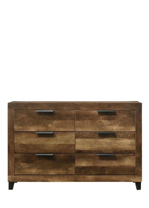 ACME Morales - Dresser - Rustic Oak Finish | Meri Furniture