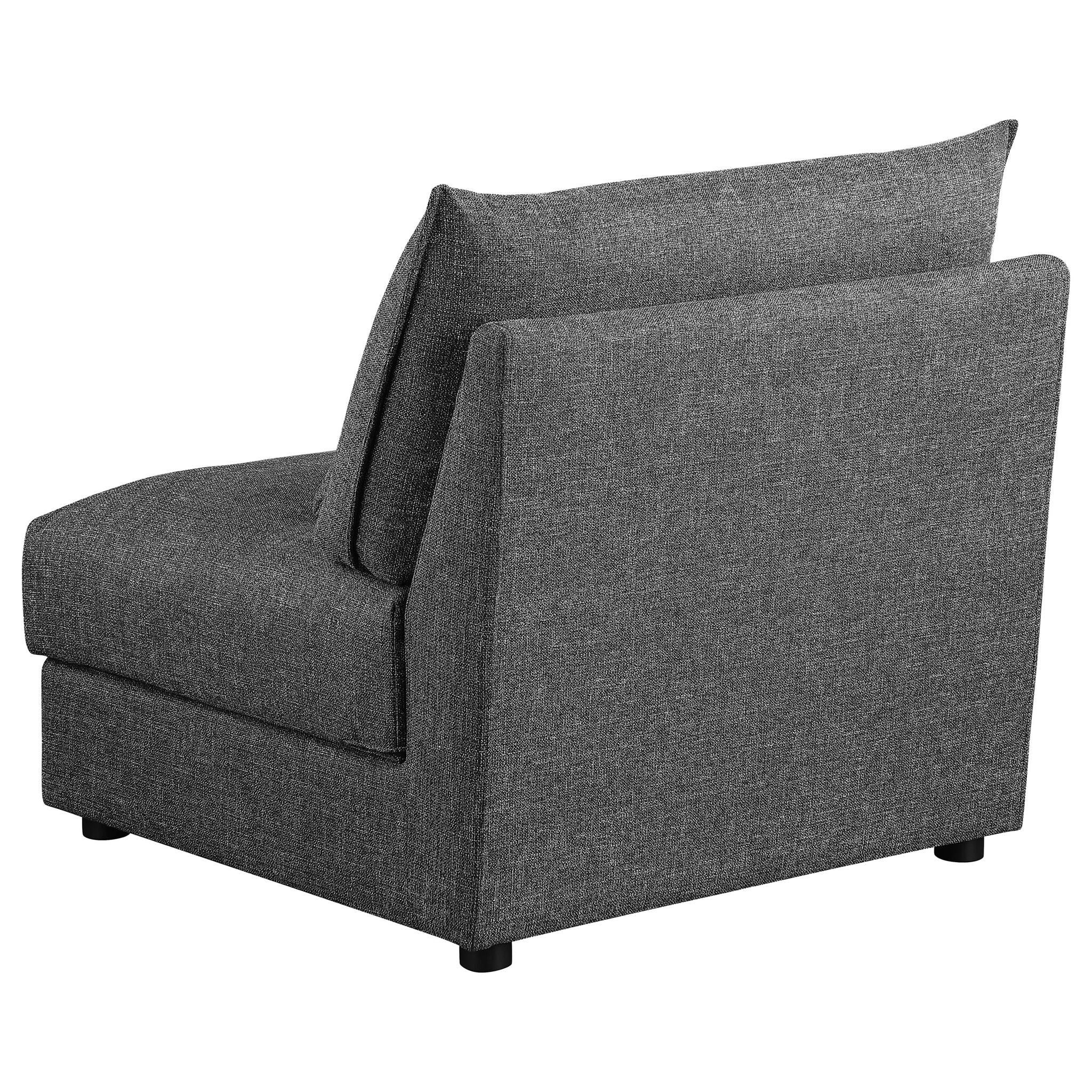 Wakefield - Upholstered Armless Slipper Chair - Black