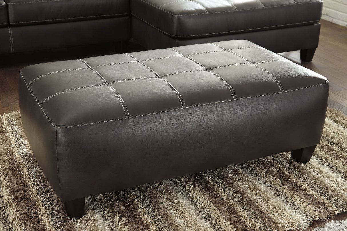 Ashley Furniture Nokomis - Charcoal - Oversized Accent Ottoman | Meri Furniture