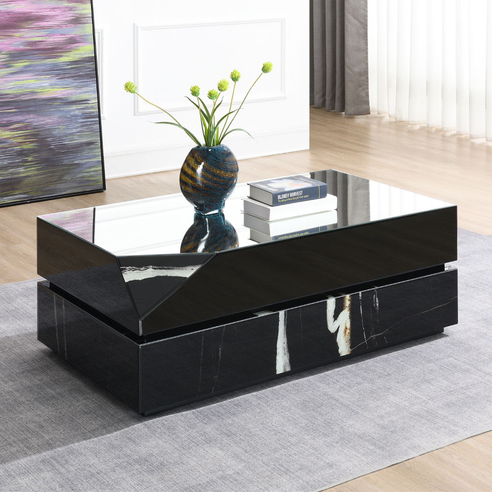 ACME Drisana - Coffee Table - Black Mirrored Finish | Meri Furniture