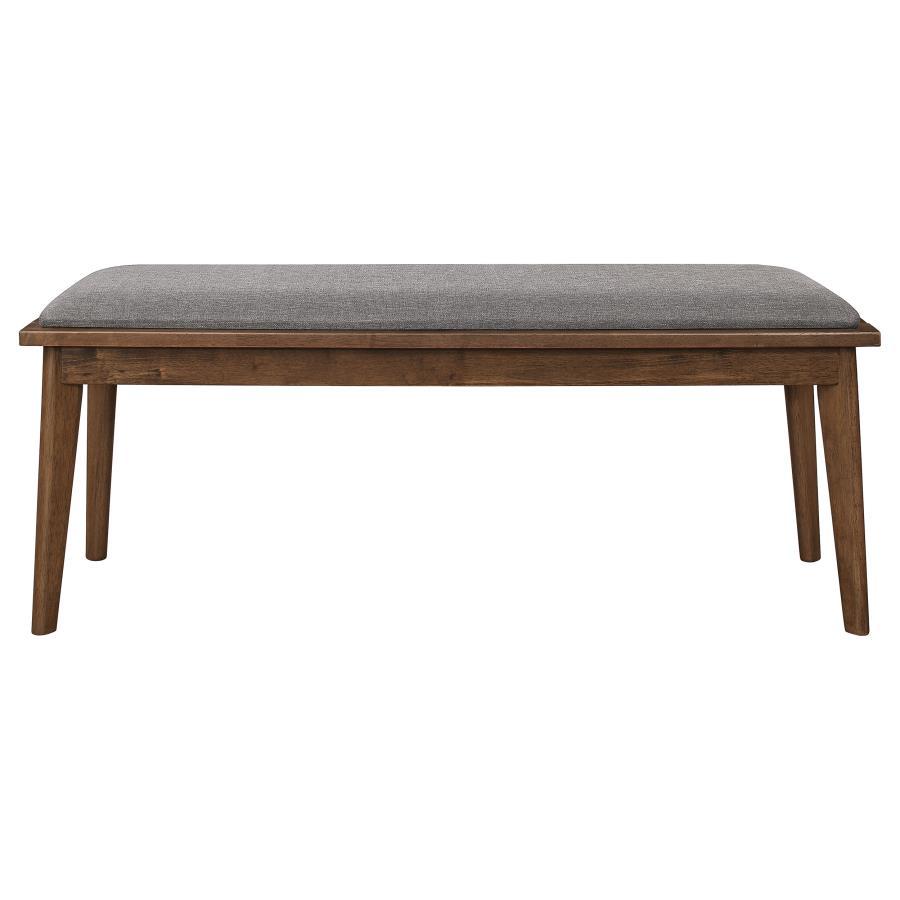 Coaster Fine Furniture Alfredo - Upholstered Dining Bench - Gray And Natural Walnut | Meri Furniture