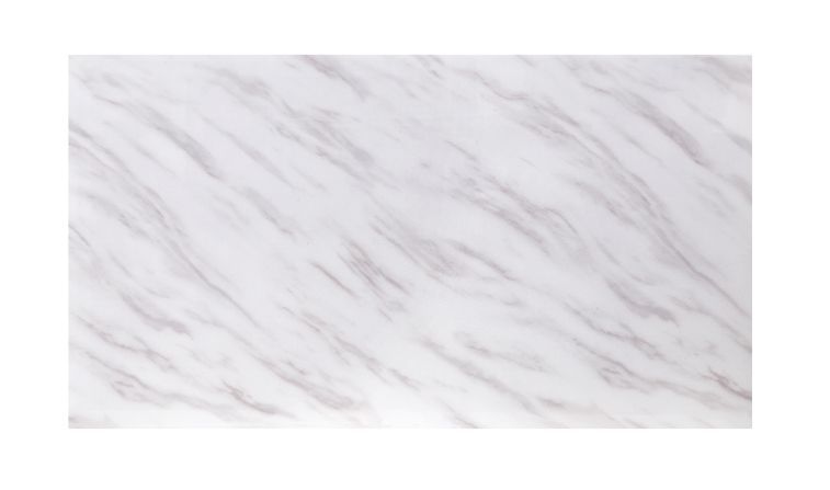 ACME Zander - Coffee Table - White Printed Faux Marble & Mirrored Silver Finish | Meri Furniture