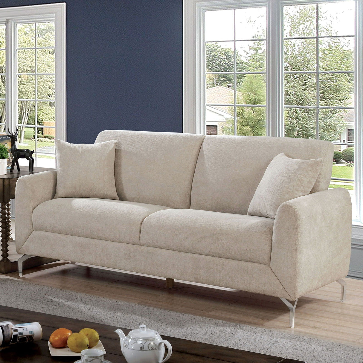 Furniture of America Lauritz - Sofa - Light Gray | Meri Furniture