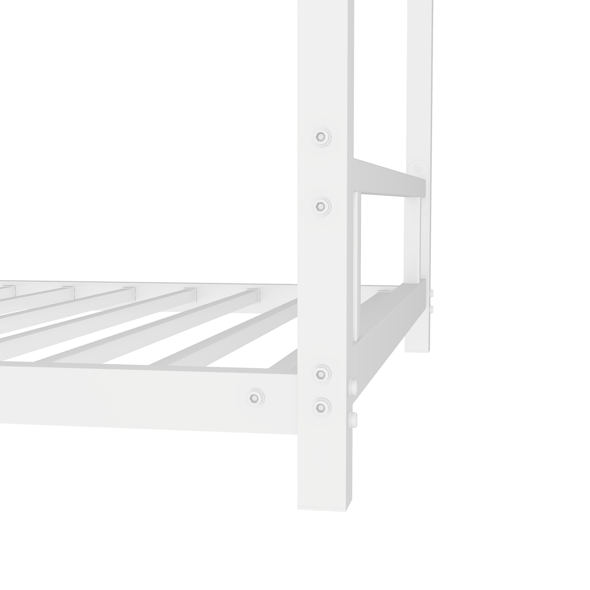 Bunk Bed With Noise Reduction And Safety Guardrail