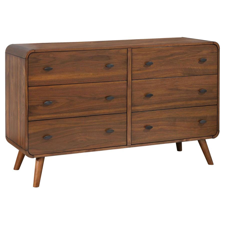 Coaster Fine Furniture Robyn - 6-Drawer Dresser - Dark Walnut | Meri Furniture