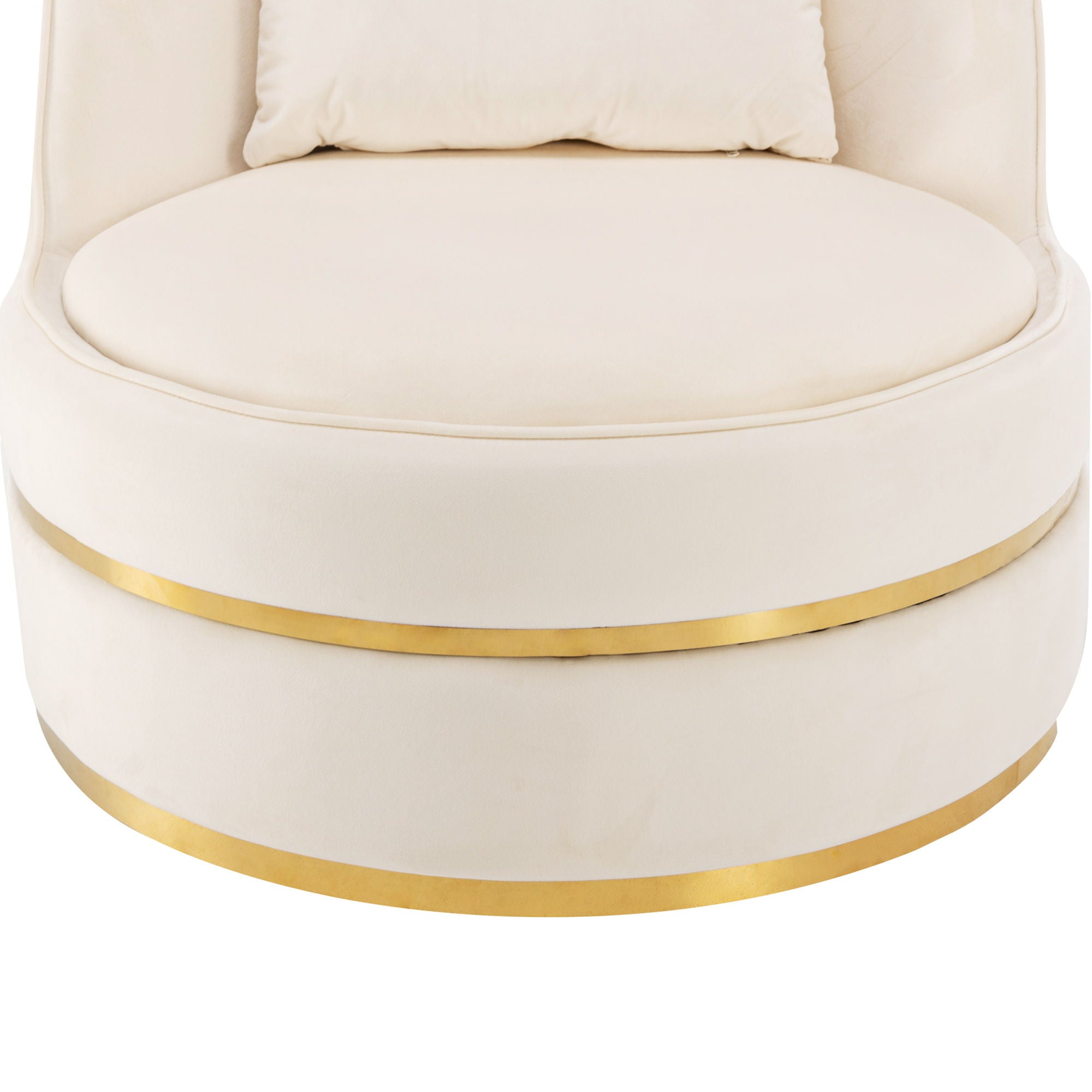 360 Degree Swivel Over Sized Upholstered Barrel Chair