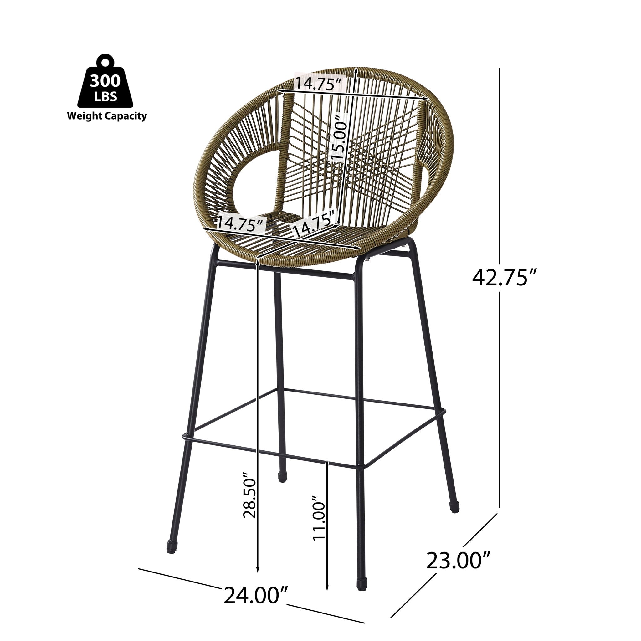 Ferrara - Outdoor Patio Barstool (Set of 2)