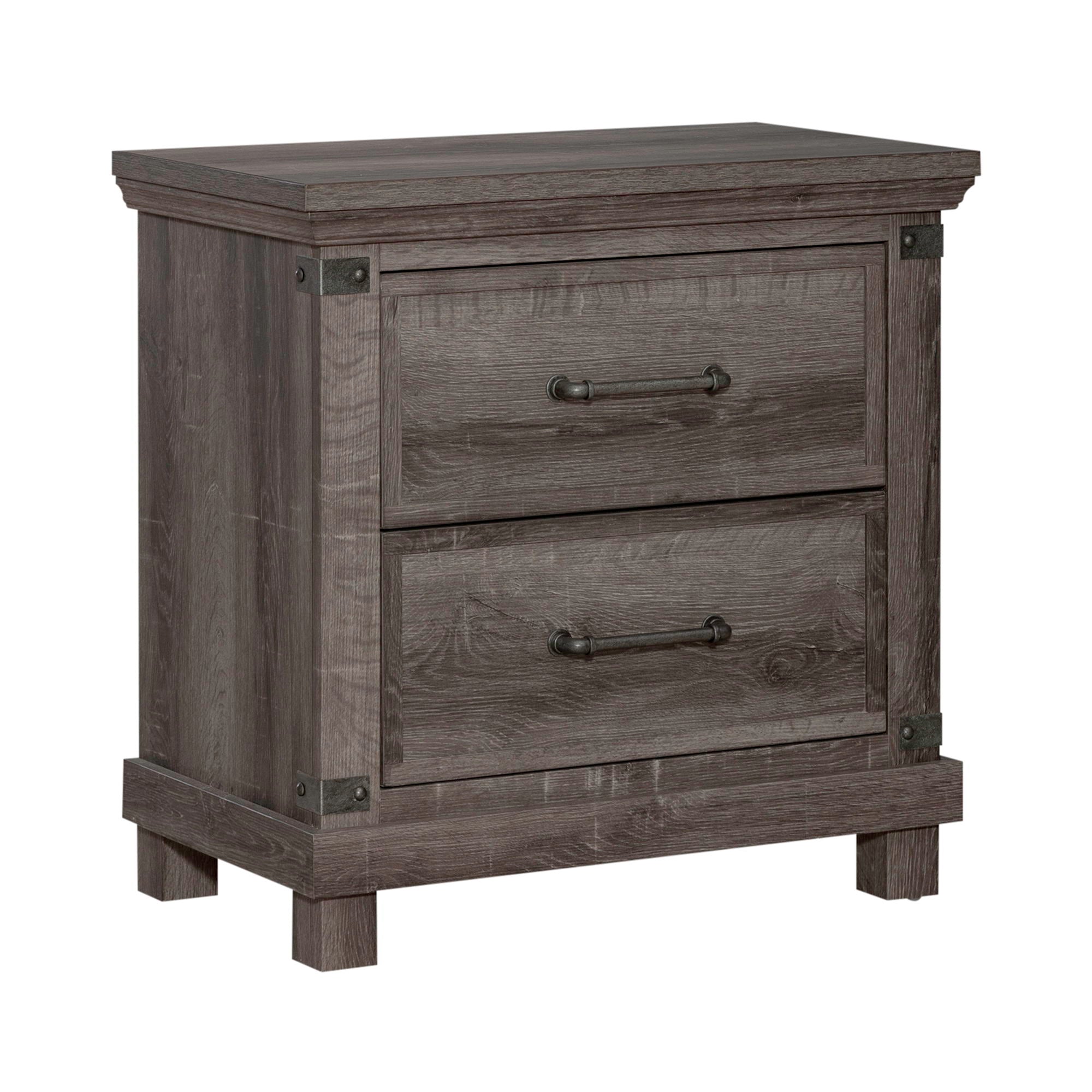 Liberty Furniture Lakeside Haven - Nightstand With Charging Station - Dark Brown | Meri Furniture