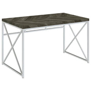 Coaster Fine Furniture Grimma - Writing Office Desk - Rustic Gray And Chrome | Meri Furniture