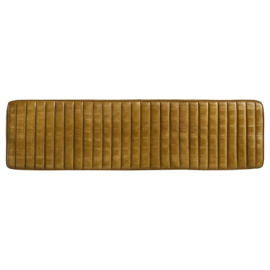 Coaster Fine Furniture Misty - Leather Upholstered Dining Bench - Antique Camel | Meri Furniture