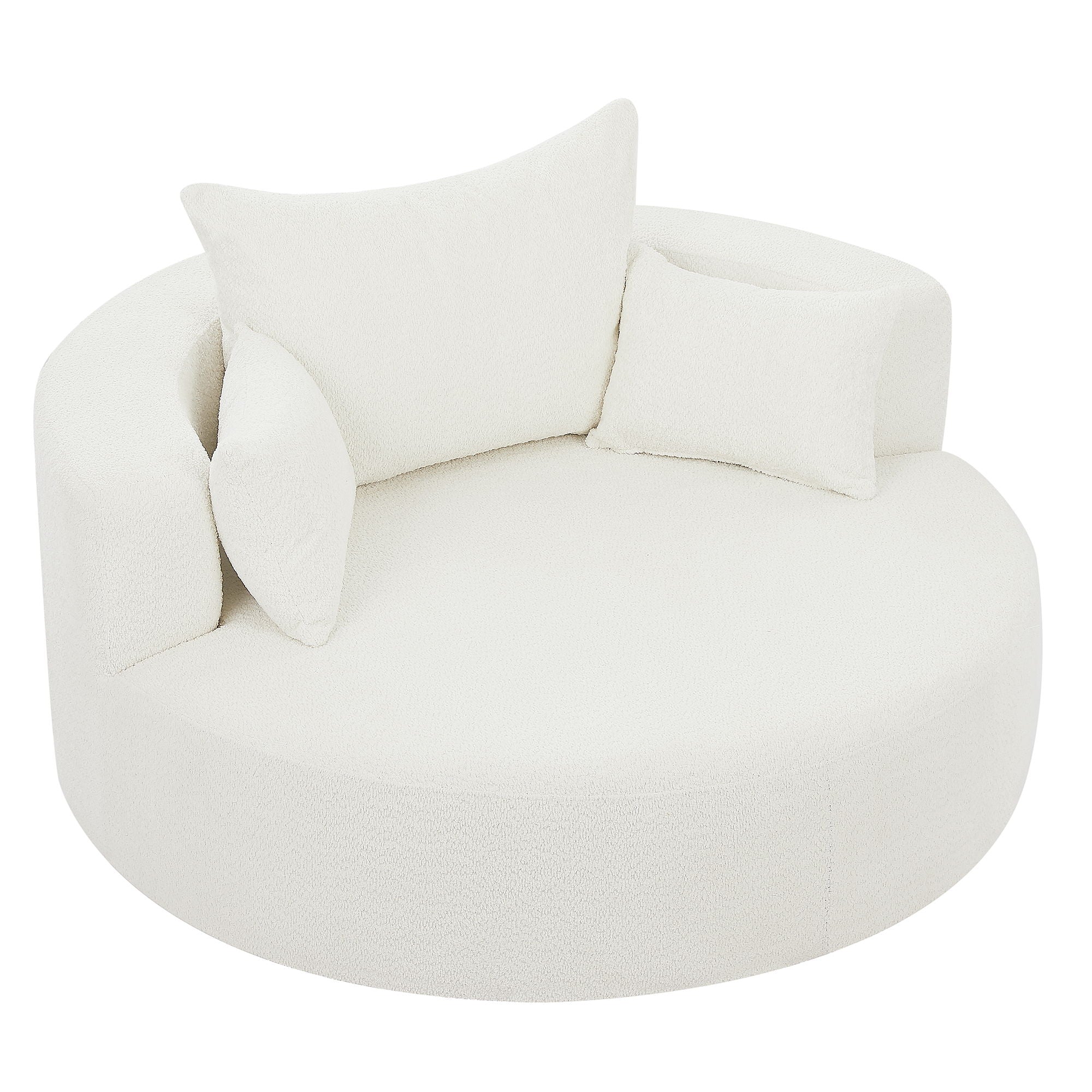 360° Swivel Chair Accent Barrel Chair With Removable Pillows