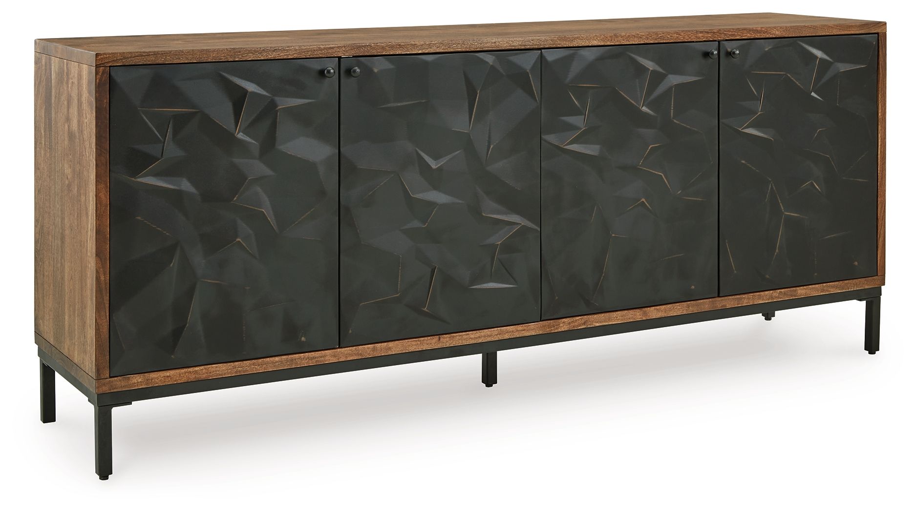 Signature Design by Ashley® Dorannby - Black / Brown - Accent Cabinet | Meri Furniture
