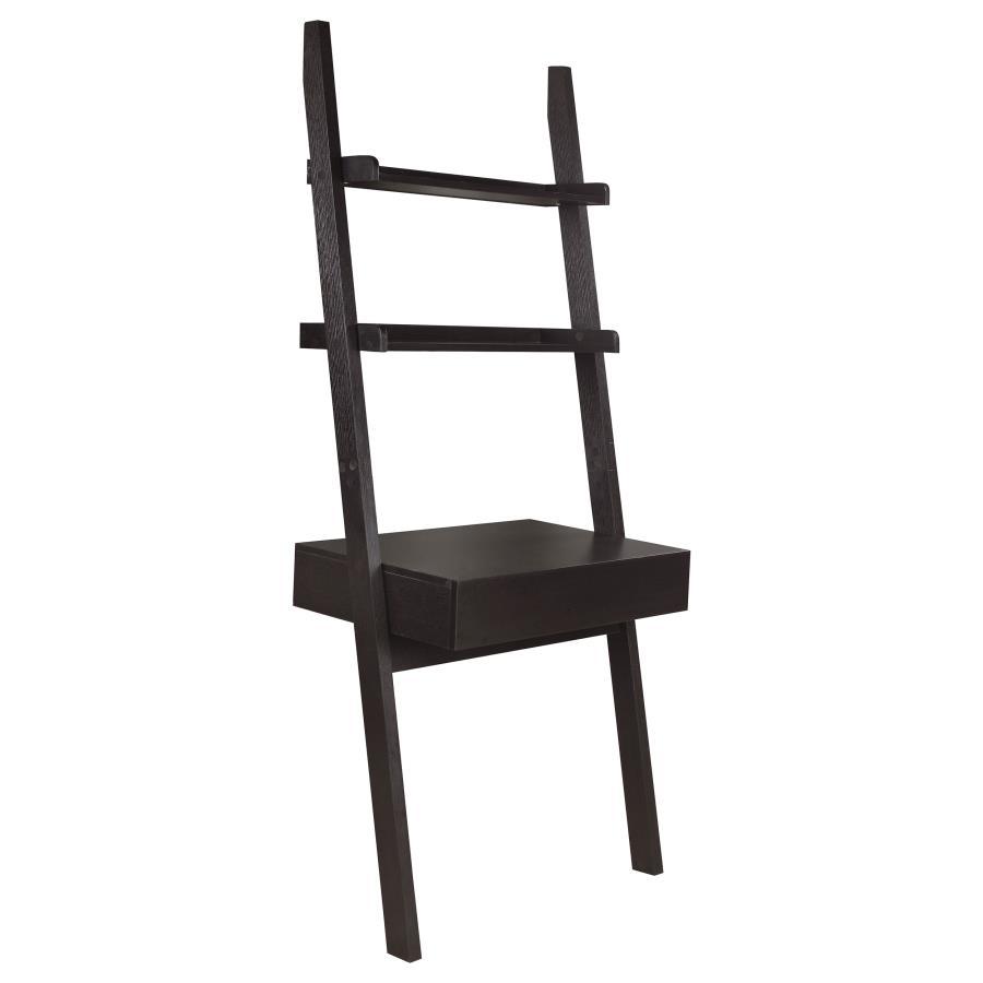 Coaster Fine Furniture Colella - 1-Drawer Ladder Desk With Shelf - Cappuccino | Meri Furniture