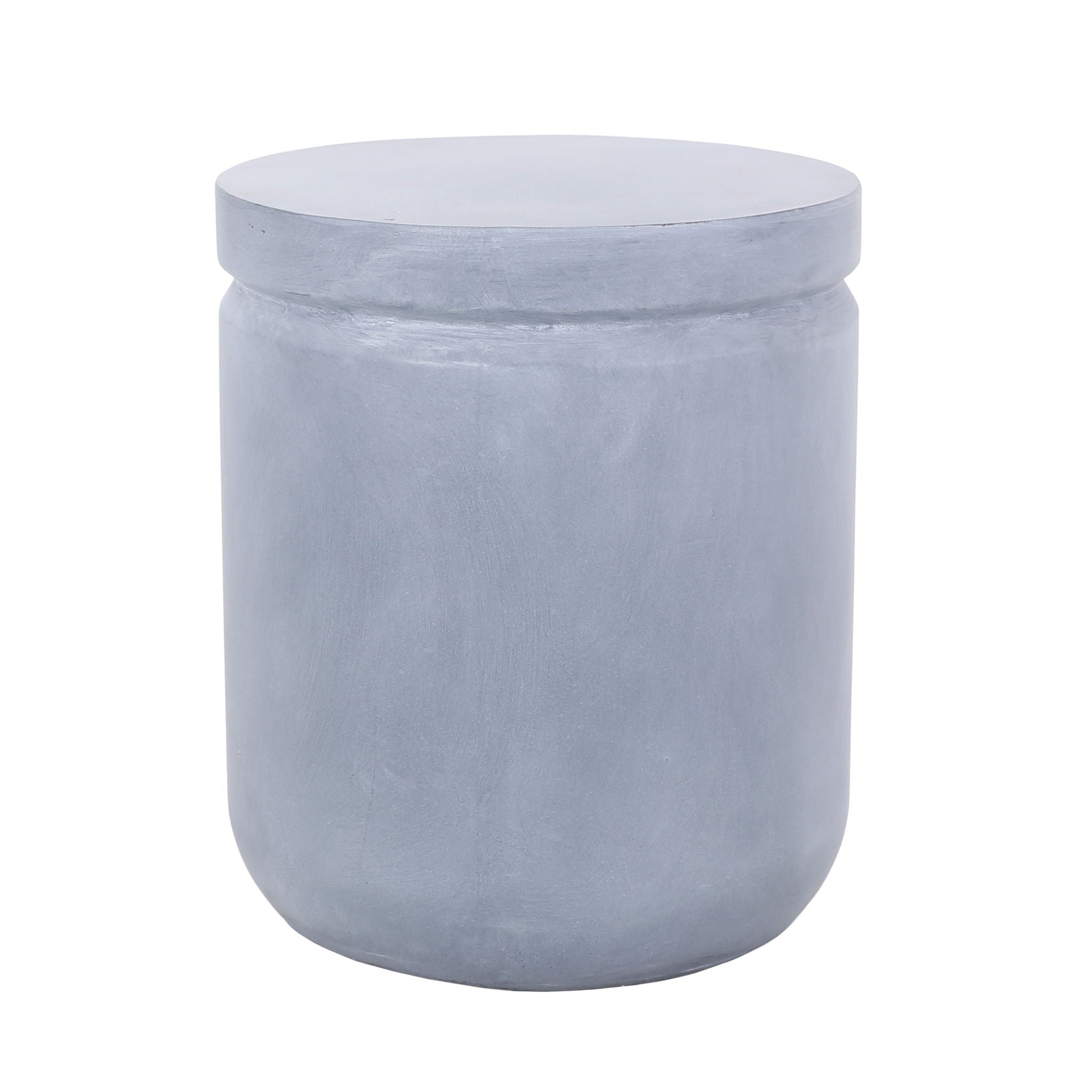 Outdoor Concrete End Table - Light Blue