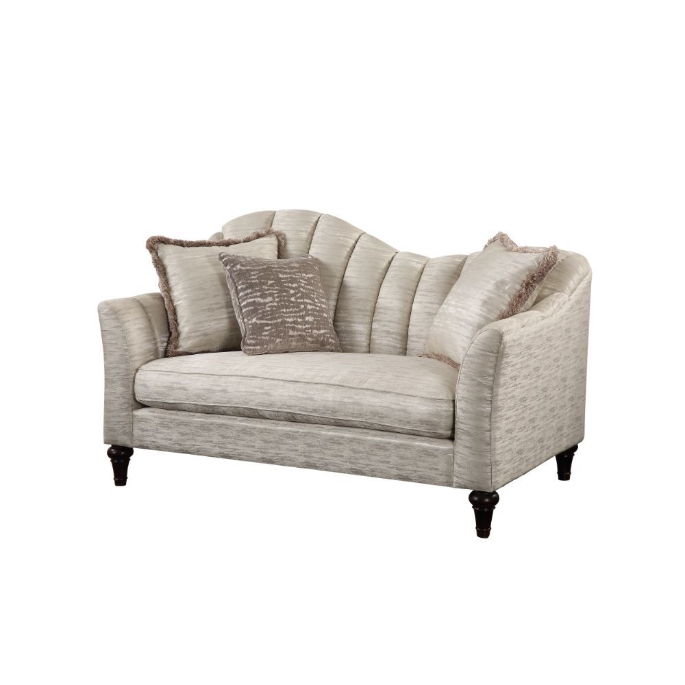 ACME Athalia - Loveseat - Shimmering Pearl | Meri Furniture