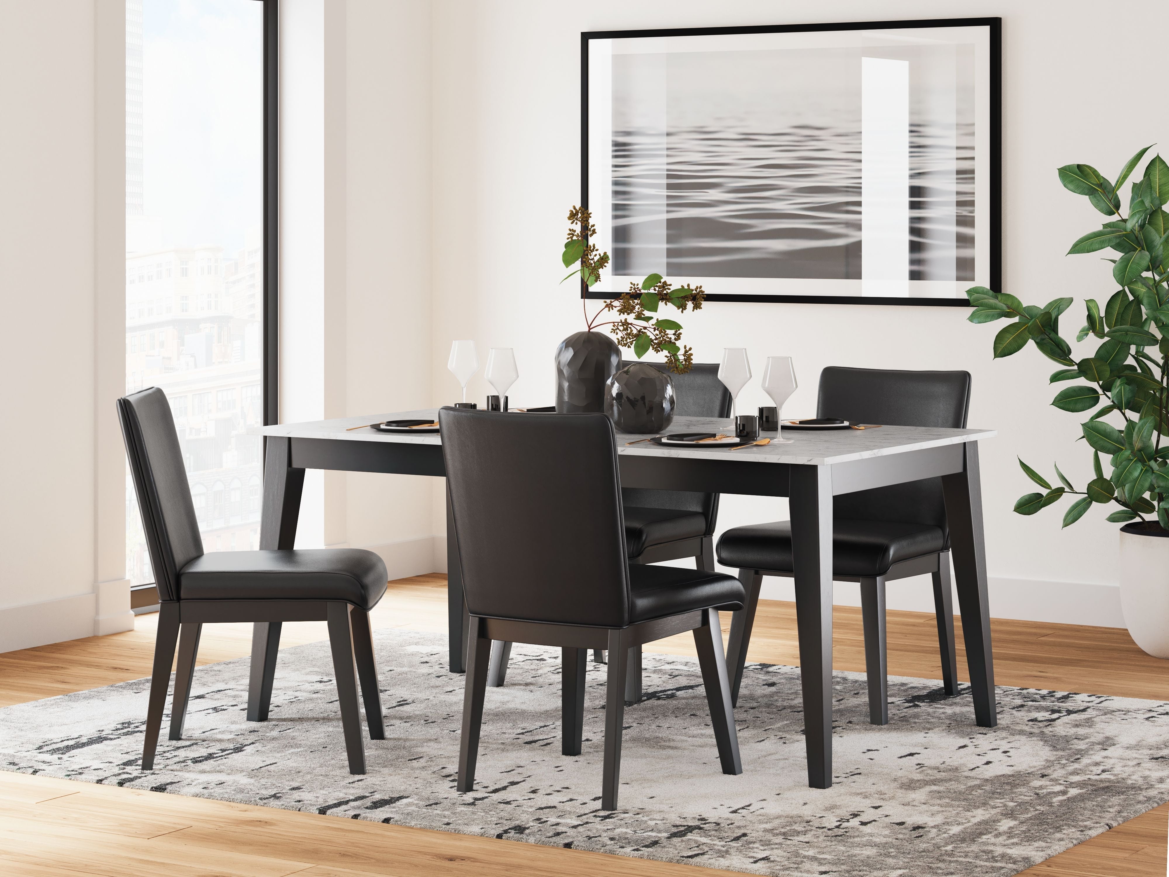 Signature Design by Ashley® Jettaya - Rectangular Dining Room Set | Meri Furniture