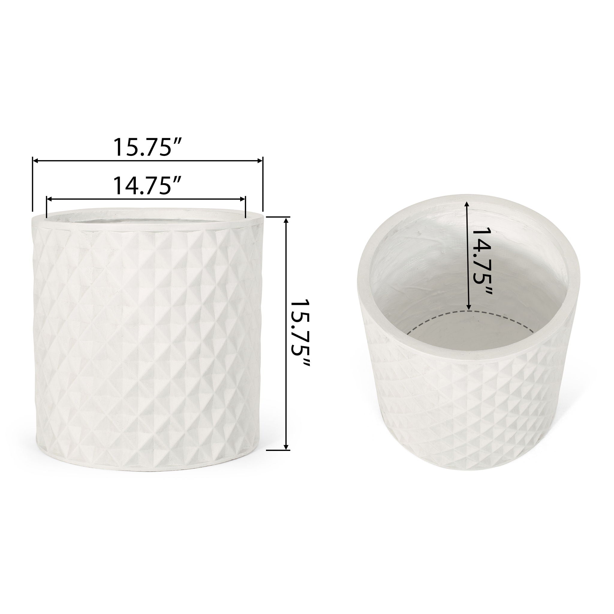 Planter - Antique White