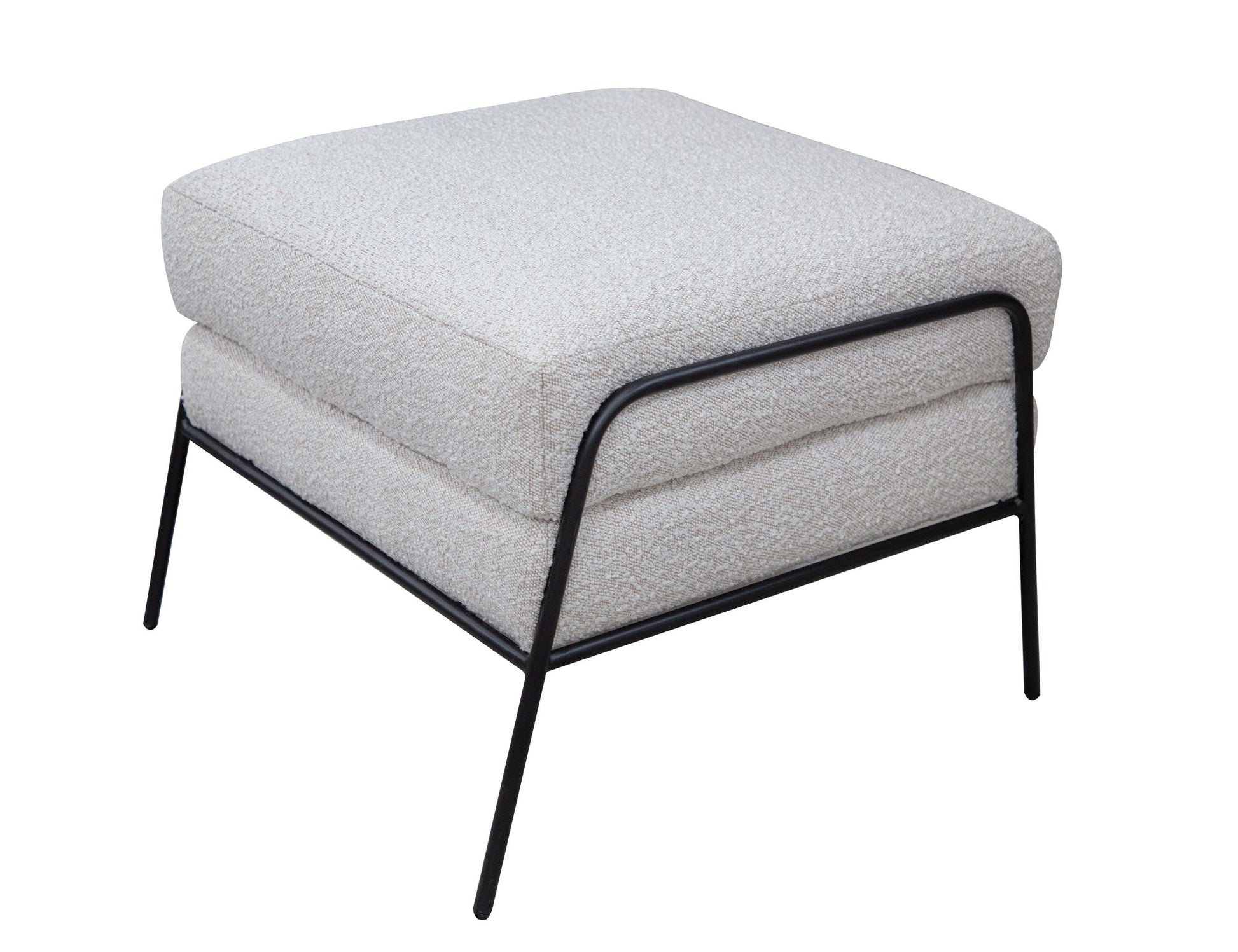 International Furniture Direct Tyne - Ottoman - Light Cream | Meri Furniture