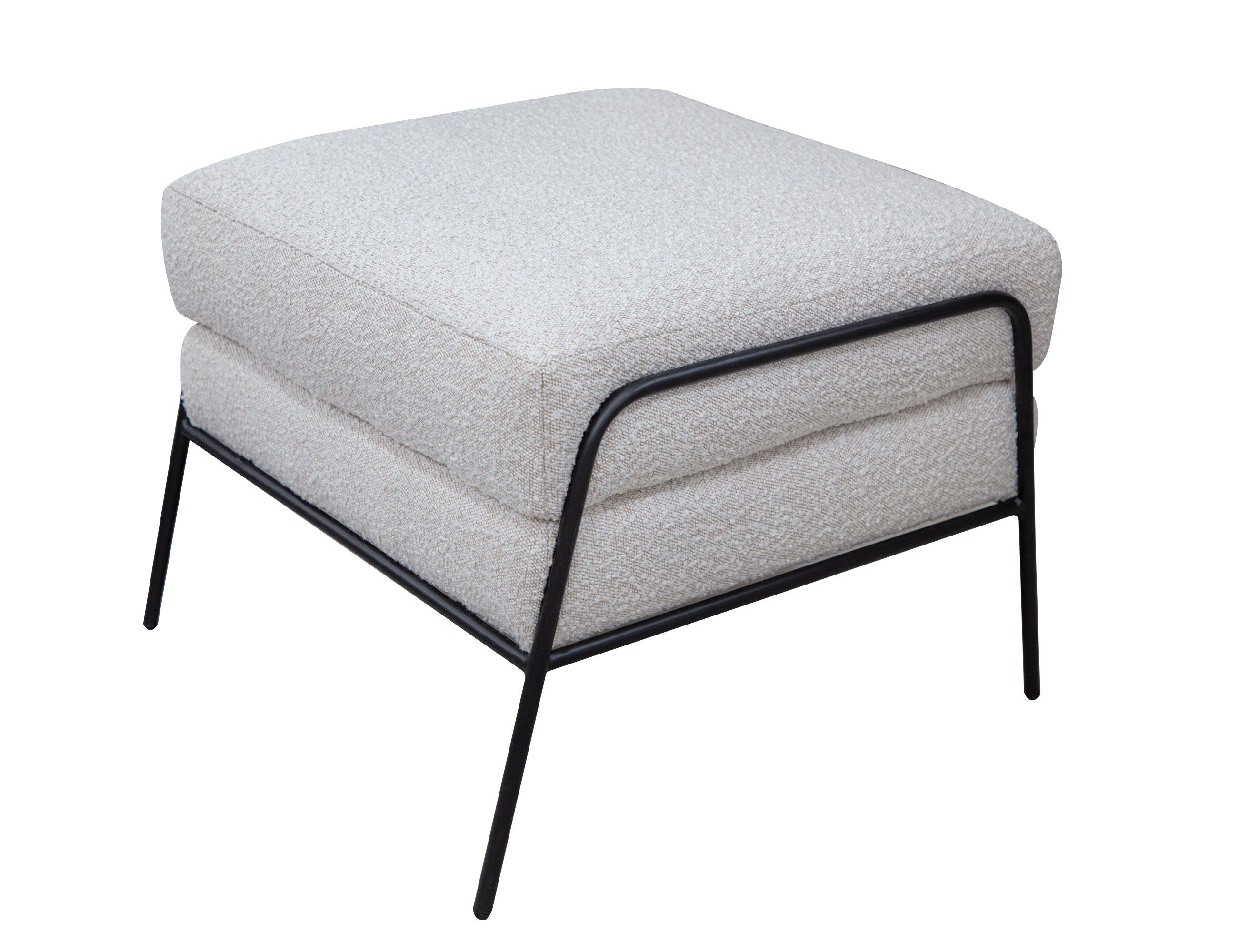 International Furniture Direct Tyne - Ottoman - Light Cream | Meri Furniture