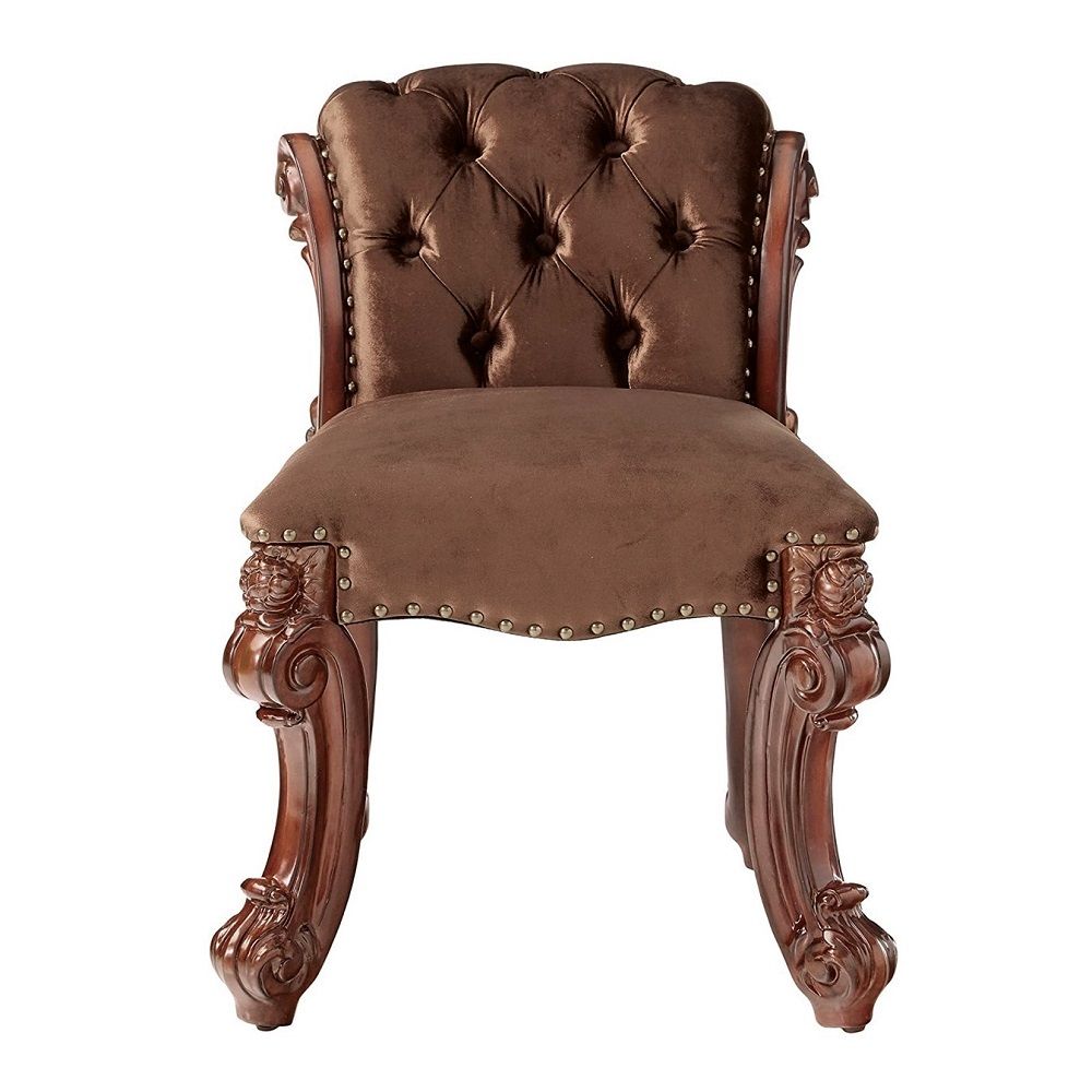 ACME Create an elegant, traditional design in your bedroom with the Vendome vanity stool. | Meri Furniture
