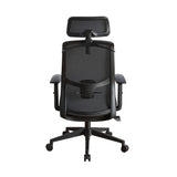 •KD, Office Chair•Seat: Swivel (360 Degrees), and Adjustable Height•Padded Seat Cushion•Back Cushion w/Breathable Mesh Material•5-Star Base w/Casters•Seat Cushion Thickness: 3"•Adjustable Headrest(3 Angels & 6 cm) & Armrest(8 cm)