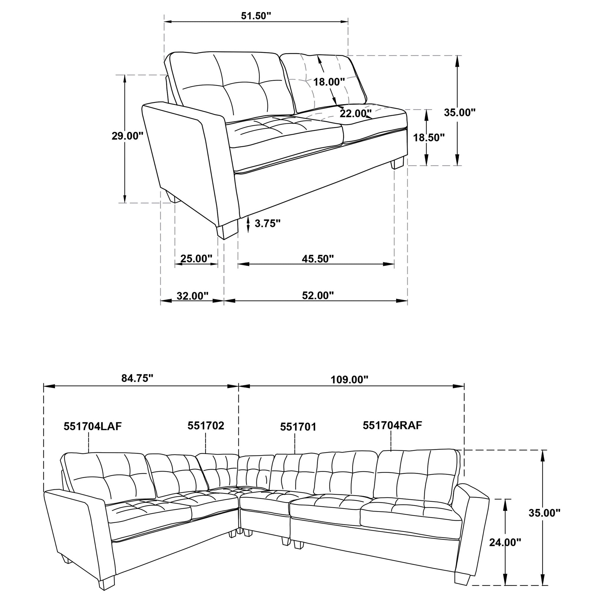Creston - Upholstered Sectional Sofa
