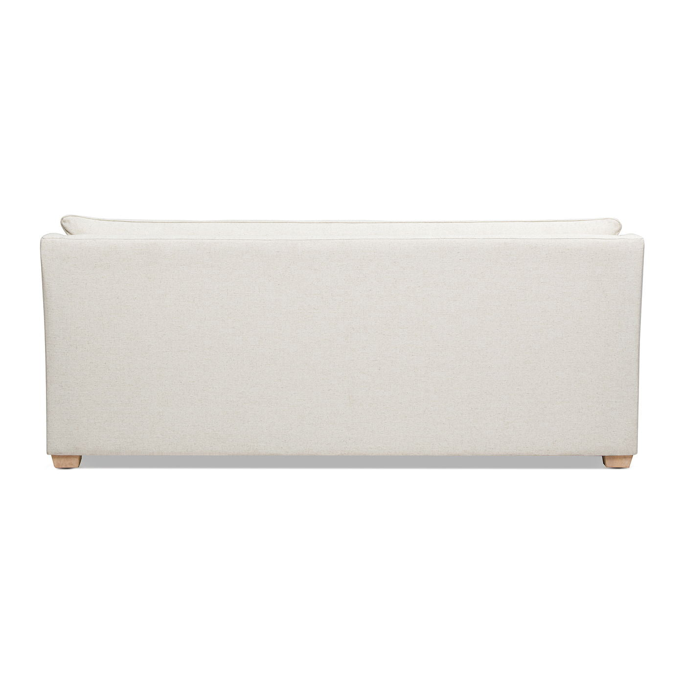 Ada - Flared Arm Contemporary Sofa With Lumbar Pillows - Flax White