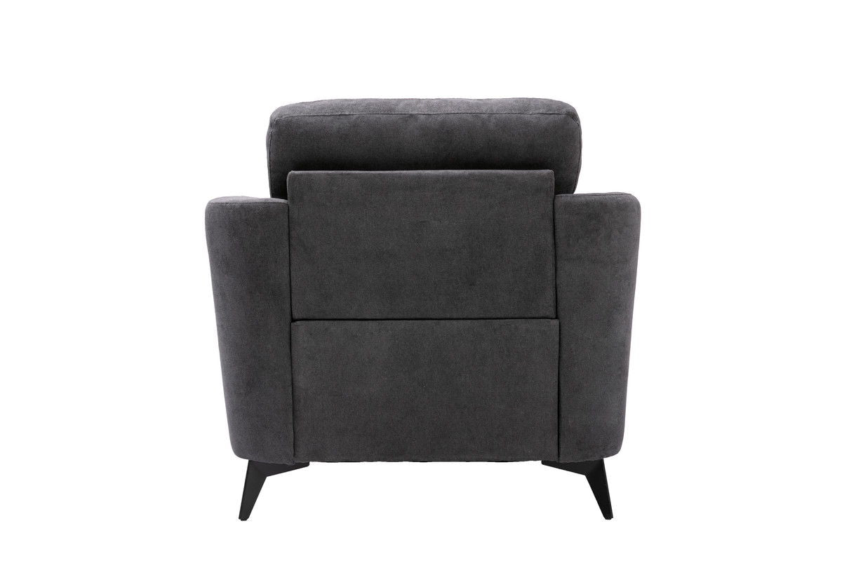 Callie 39"W Gray Woven Fabric Chair