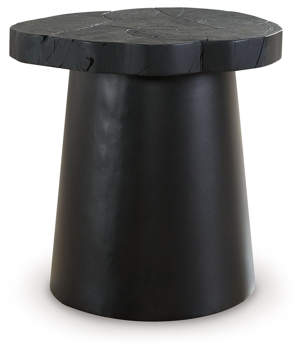 Signature Design by Ashley® Wimbell - Black - Round End Table | Meri Furniture