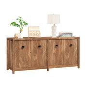 Office Credenza with Doors in Sindoori Mango