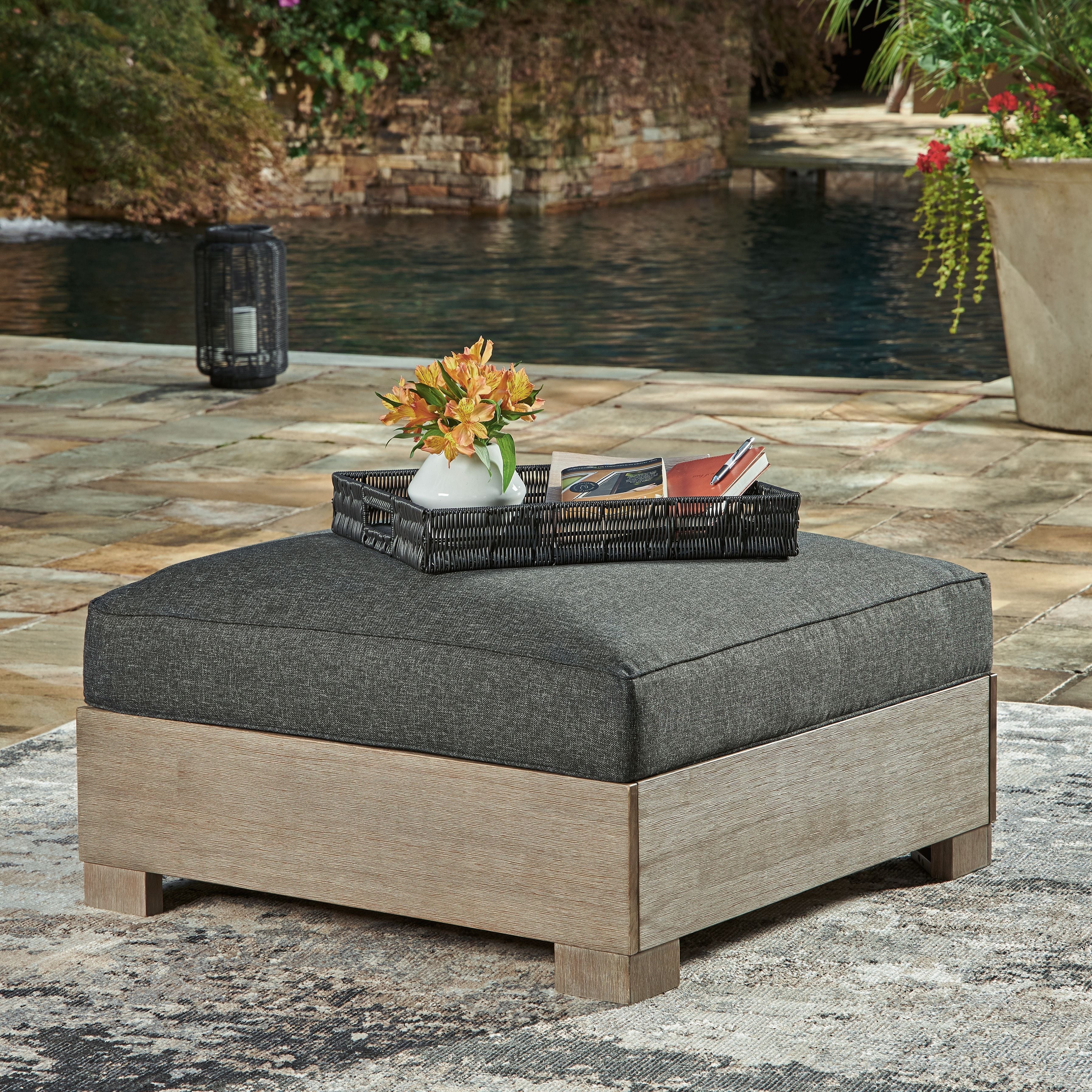 Signature Design by Ashley® Citrine Park - Brown - Ottoman With Cushion | Meri Furniture