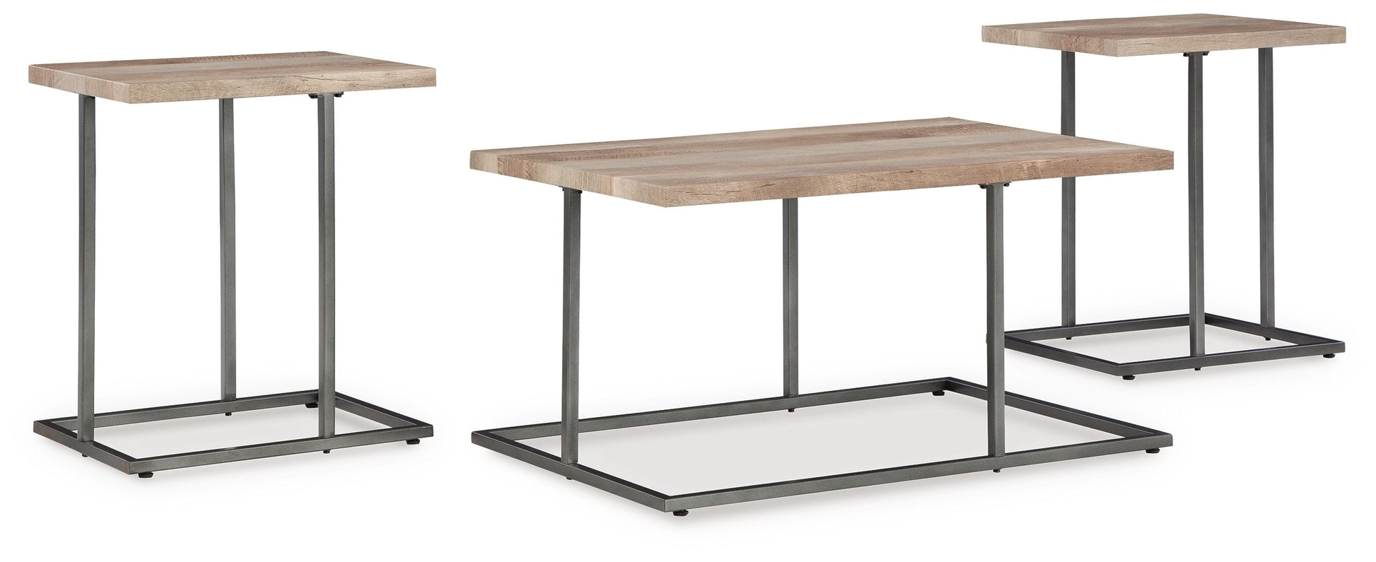 Signature Design by Ashley® Albreane - Grayish Brown / Black - Occasional Table Set (Set of 3) | Meri Furniture