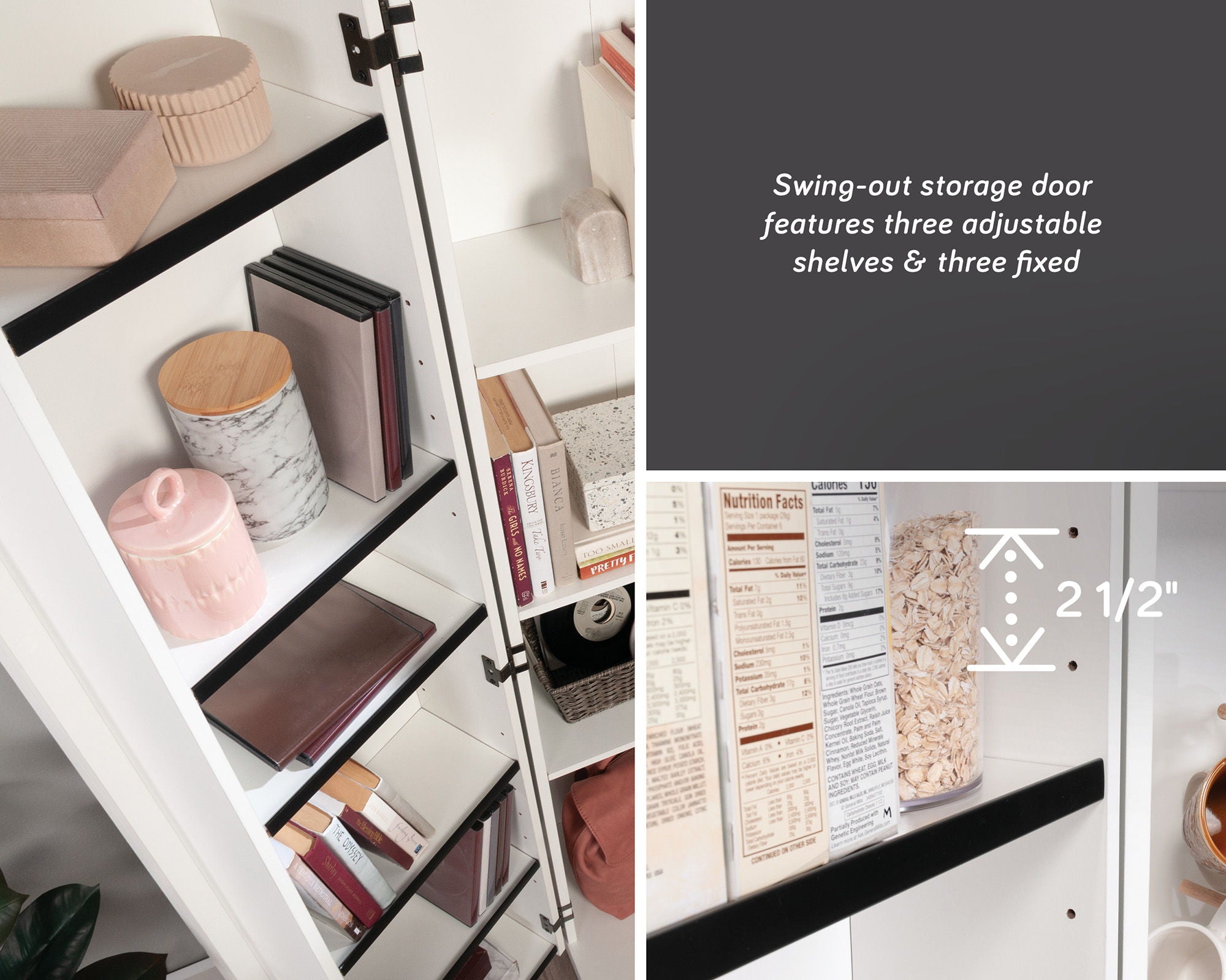 Swing-Out Storage Cabinet in White