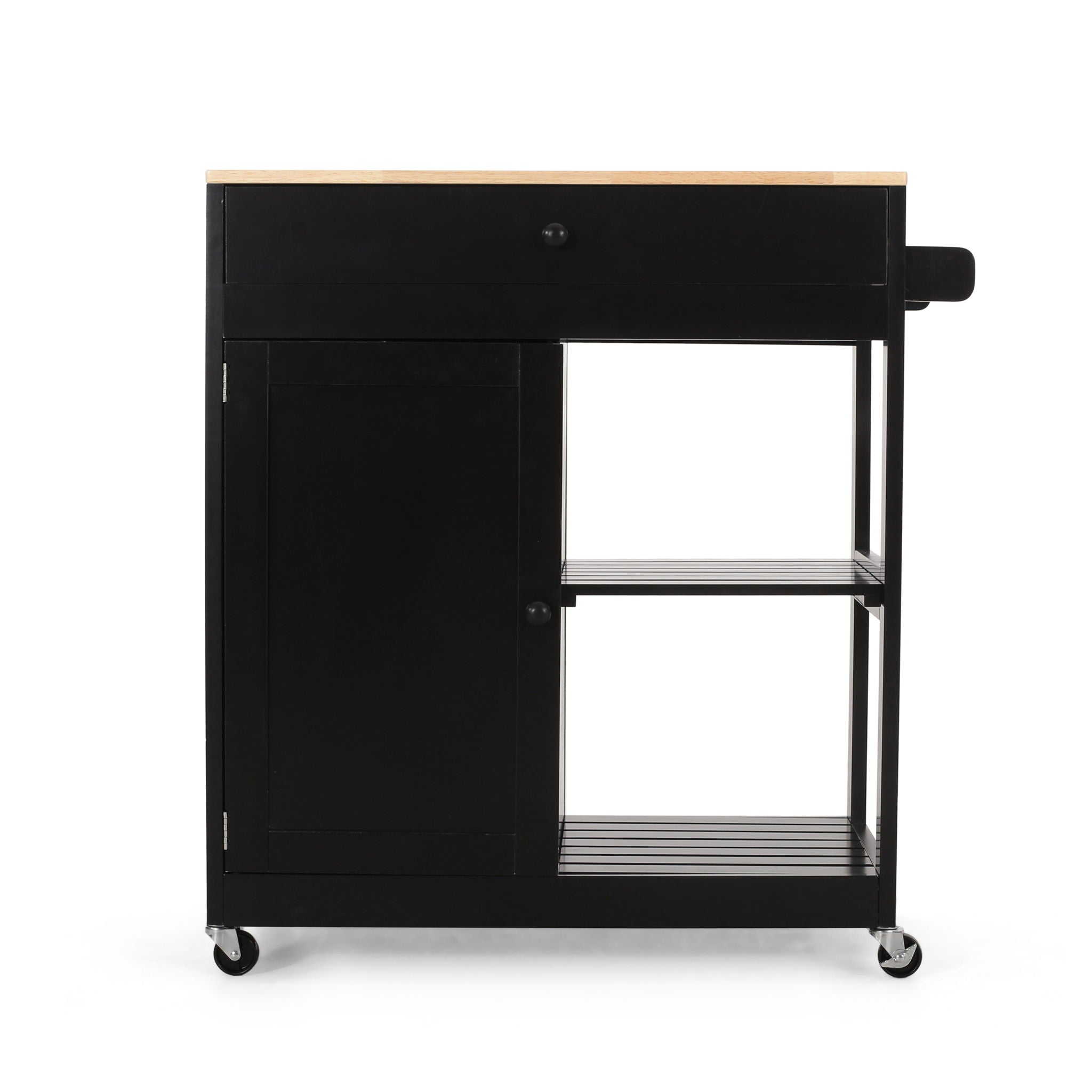 Lanier - Kitchen Cart With Wheels - Black