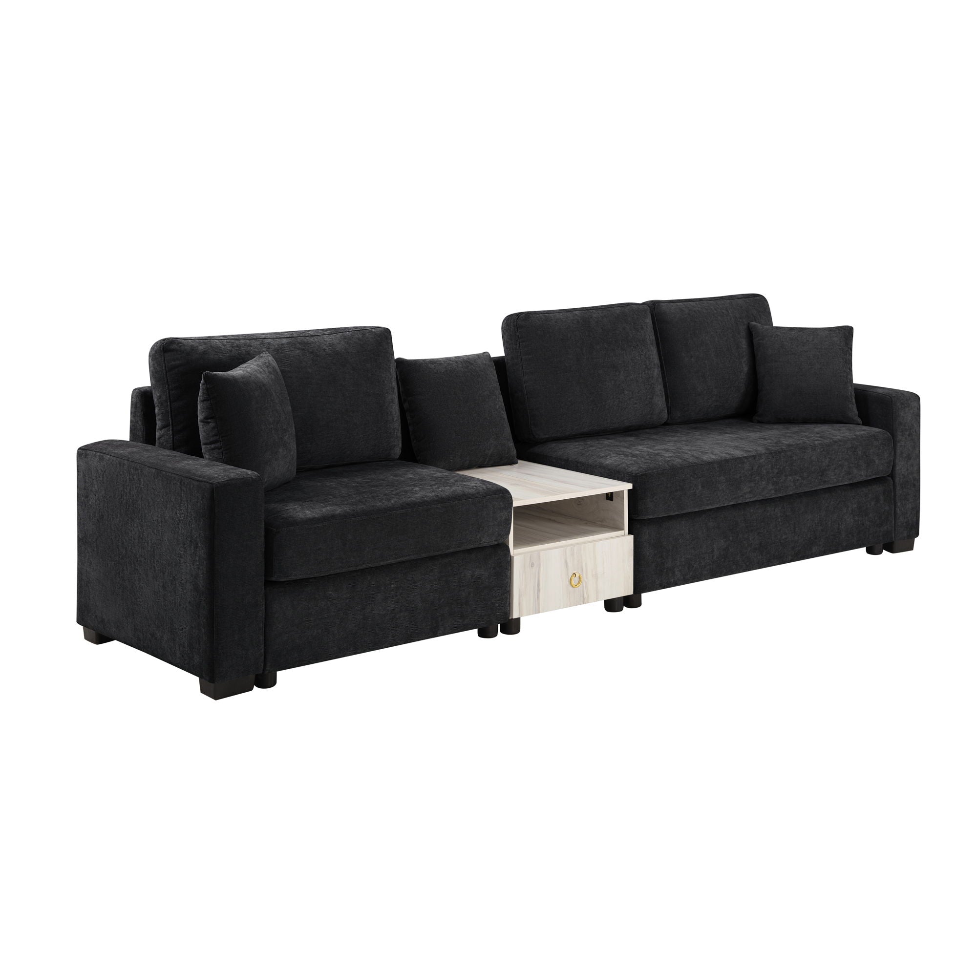 Modular Sofa Couch With Storage Armrest And Center Console