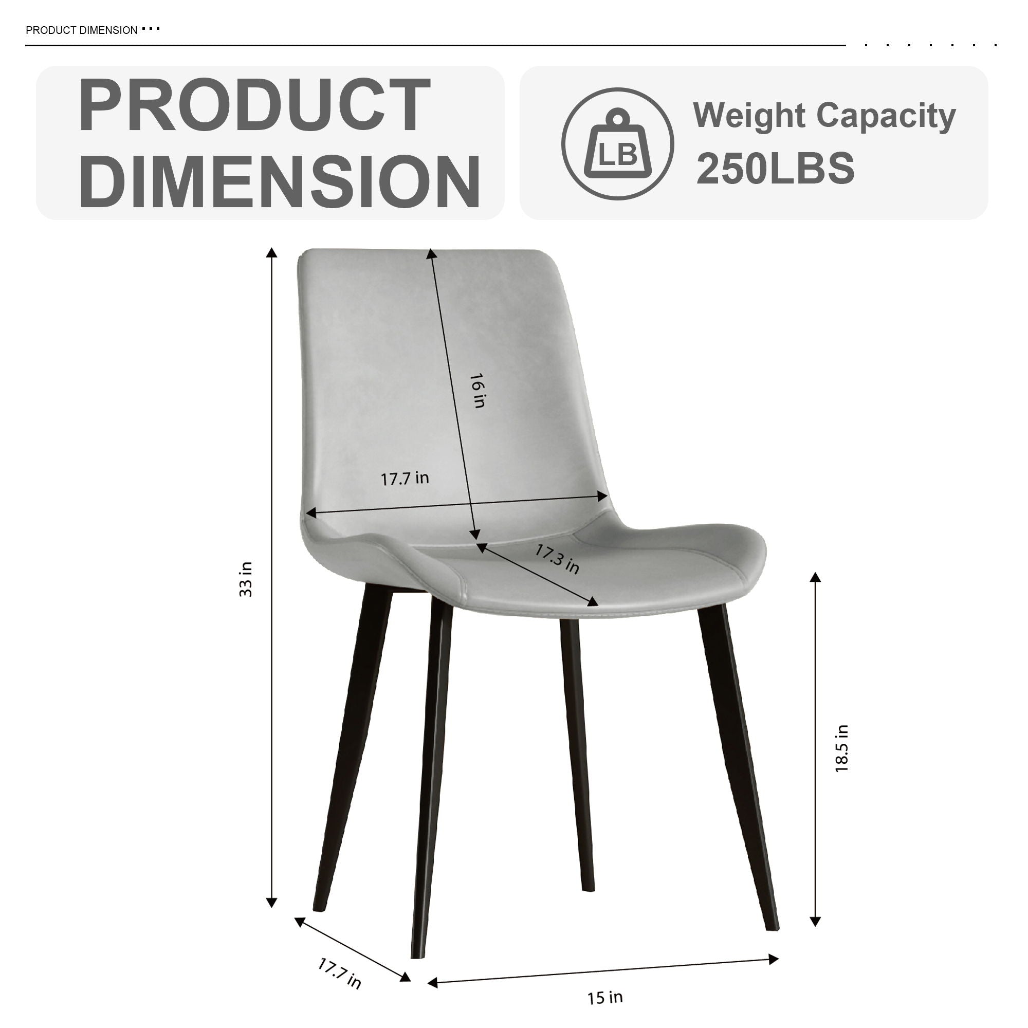 Modern Dining Chair With Carbon Steel Legs
