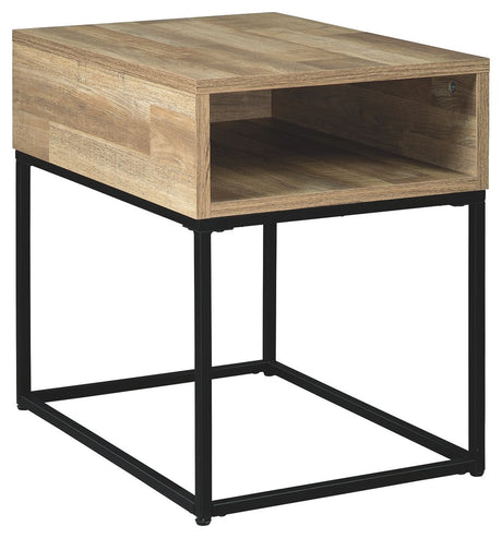 Ashley Furniture Gerdanet - Natural - Rectangular End Table | Meri Furniture