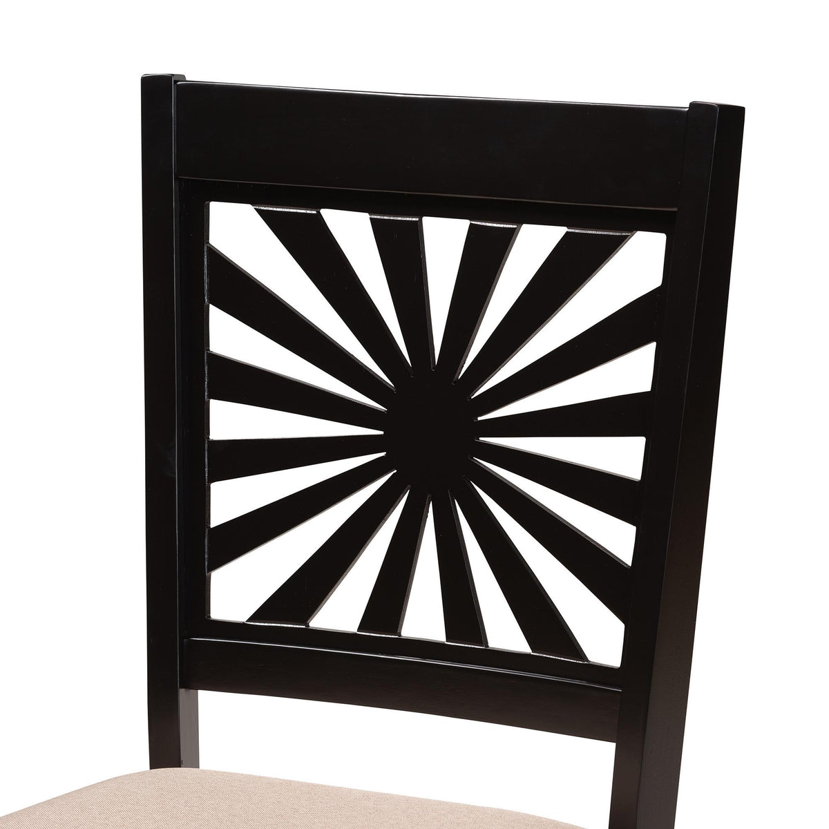 Olympia Modern Beige Fabric and Espresso Brown Finished Wood 6-Piece Dining Set