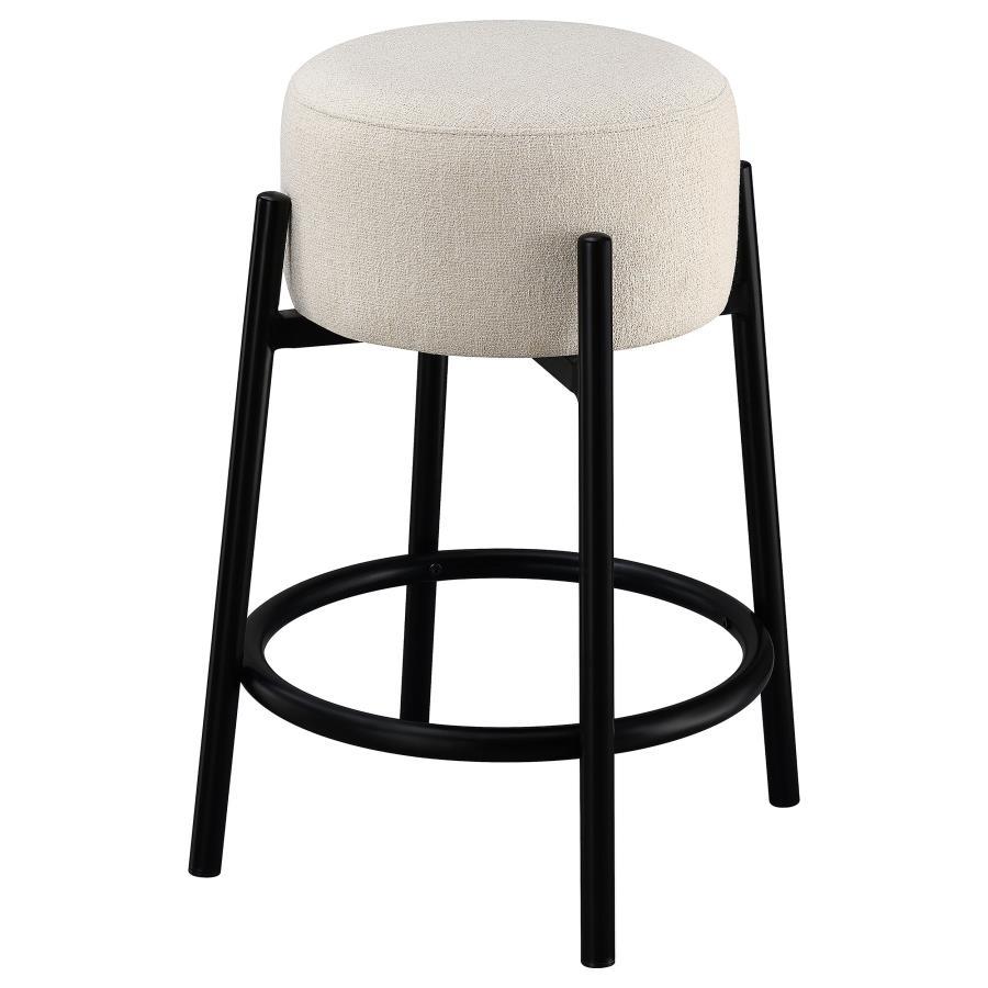 Coaster Fine Furniture Leonard - Upholstered Backless Round Stools (Set of 2) | Meri Furniture