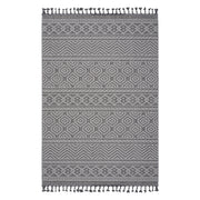 Guros - 6' X 9' Geometric Indoor / Outdoor Area Rug - Gray / White