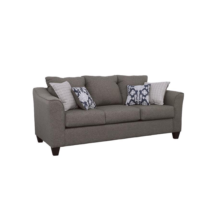 Coaster Fine Furniture Salizar - Upholstered Flared Arm Sofa - Charcoal Gray | Meri Furniture