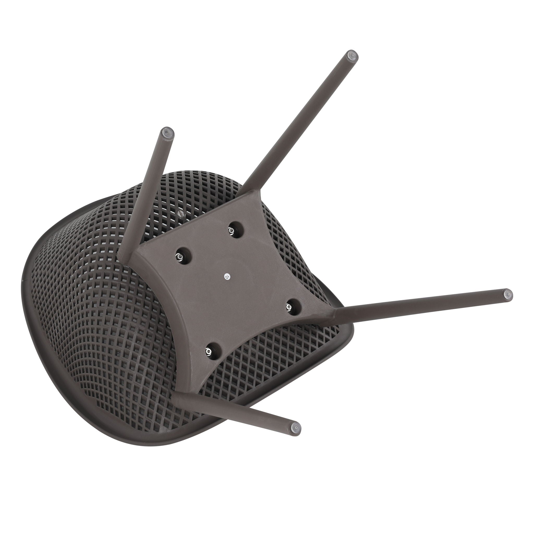 2 Piece Durable Single Chair With Mesh Hollow Out Design