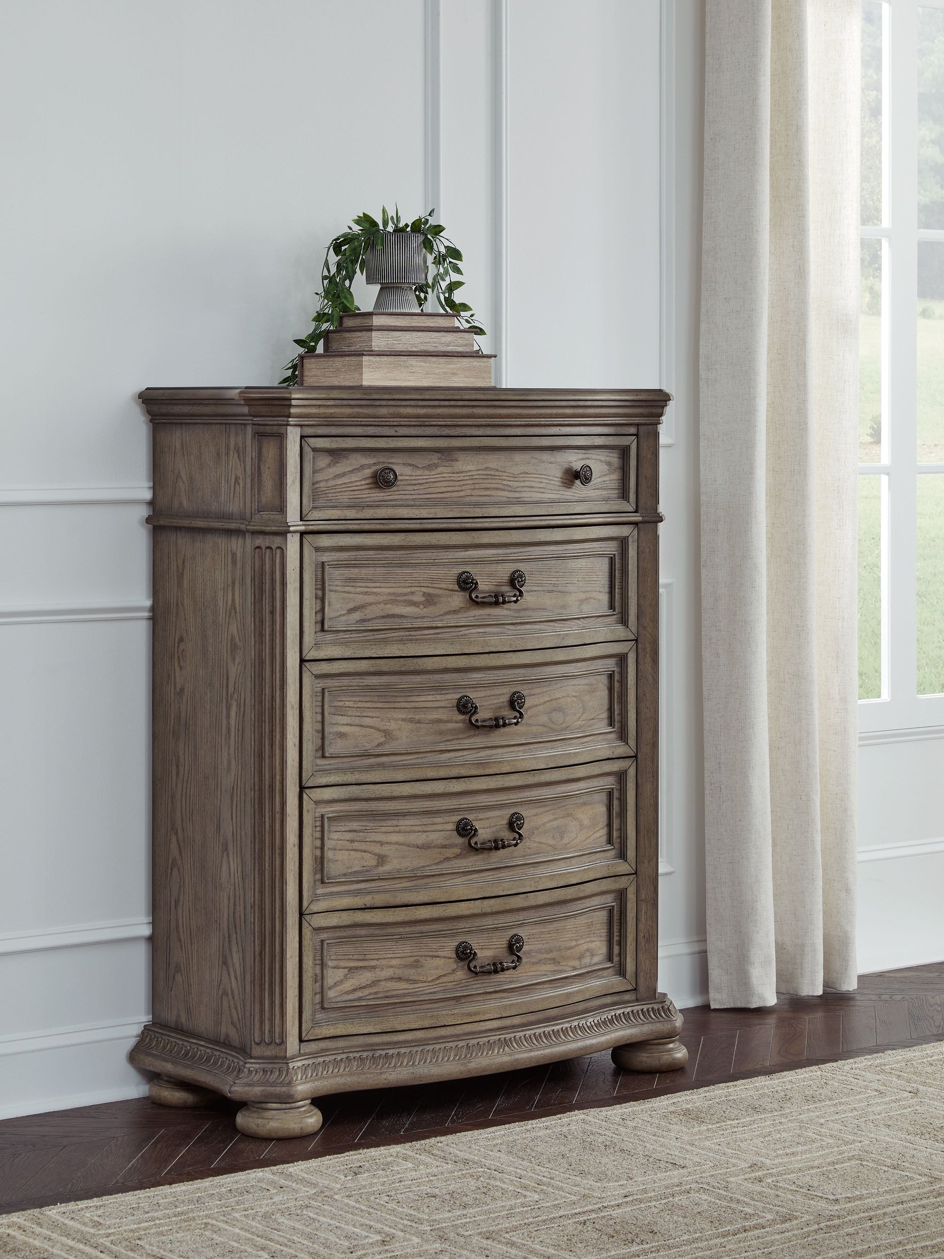 Signature Design by Ashley® Ardenfield - Light Brown - Five Drawer Chest | Meri Furniture