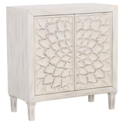Coaster Fine Furniture Clarkia - Accent Cabinet With Floral Carved Door - White | Meri Furniture