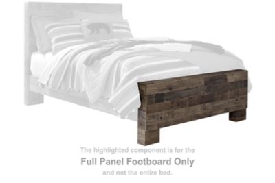 Derekson - Full Panel Footboard - Multi Gray