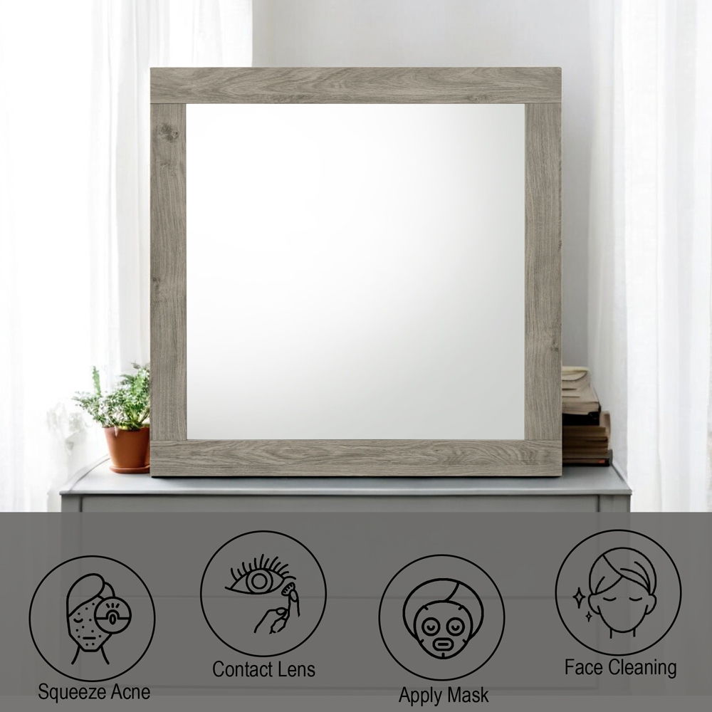 Mari - Mirror - Light Gray Finish